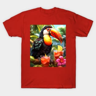 Tropical Bird, Graphic Design With Animals T-Shirt